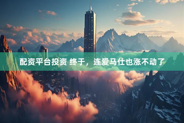 配资平台投资 终于，连爱马仕也涨不动了